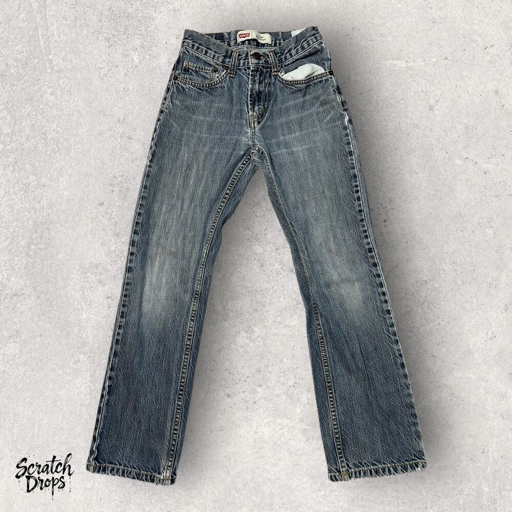 Levi's 505 Straight Jeans Youth Size 12 Slim 24x26 Classic Denim Durable Vintage